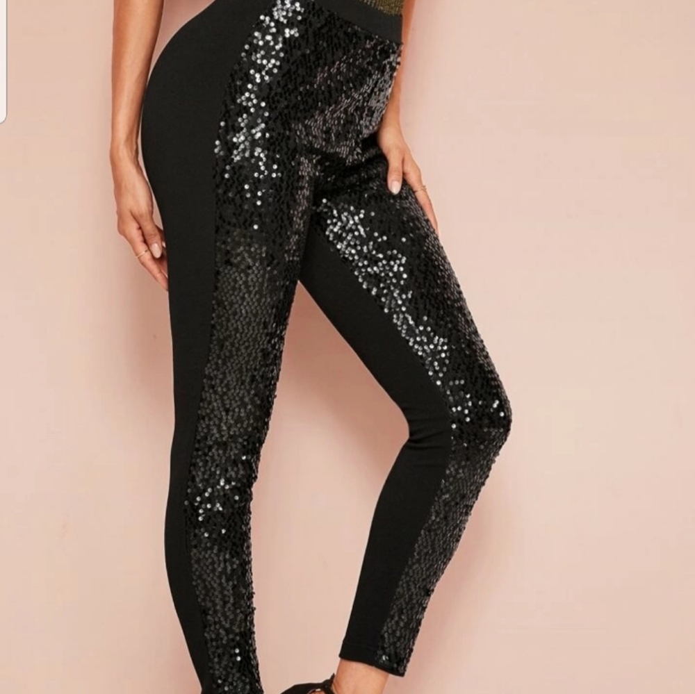 SHEIN sequin pants